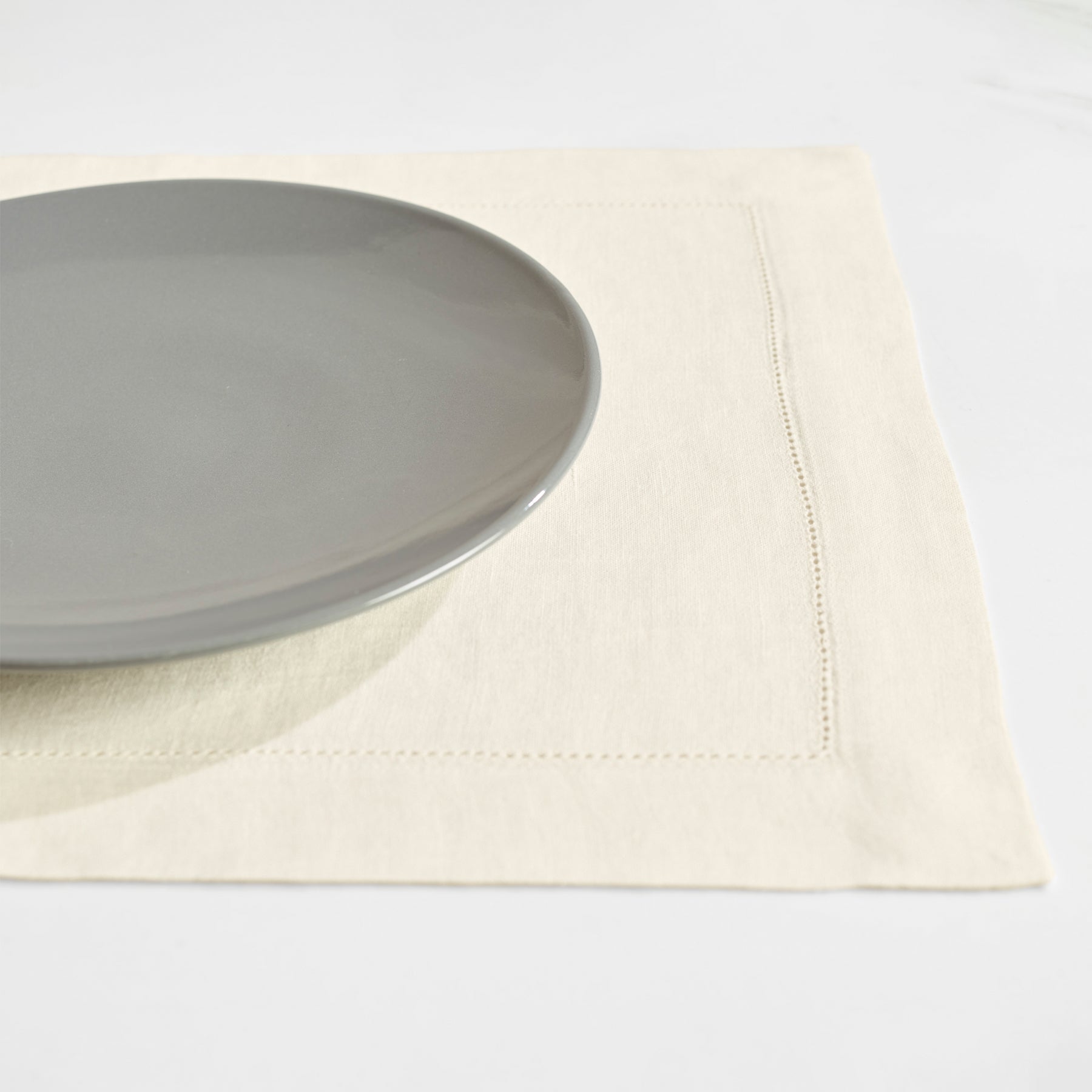 Sonoma Hemstitch Placemats Set of 4 - Premium Cotton Table Mats for Dining - Perfect for Dinner Parties, Holiday Meals & Home Decor