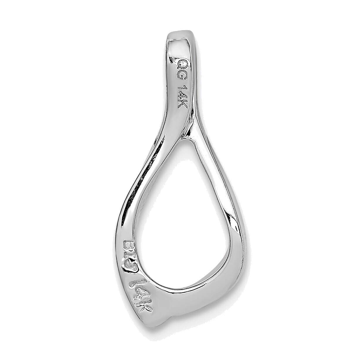 Bonyak 14K White Gold Reversible Omega Chain Slide Necklace - Elegant Jewelry for Women, Perfect for Parties, Weddings & Everyday Wear
