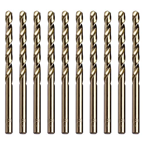 10Pcs 1-5mm M35 HSS-Co Cobalt Twist Drill Bit Set - High Speed Steel Round Shank Spiral Drill Bits for Metal, Wood & Plastic - Perfect for DIY, Home Repair & Professional Metalworking Projects