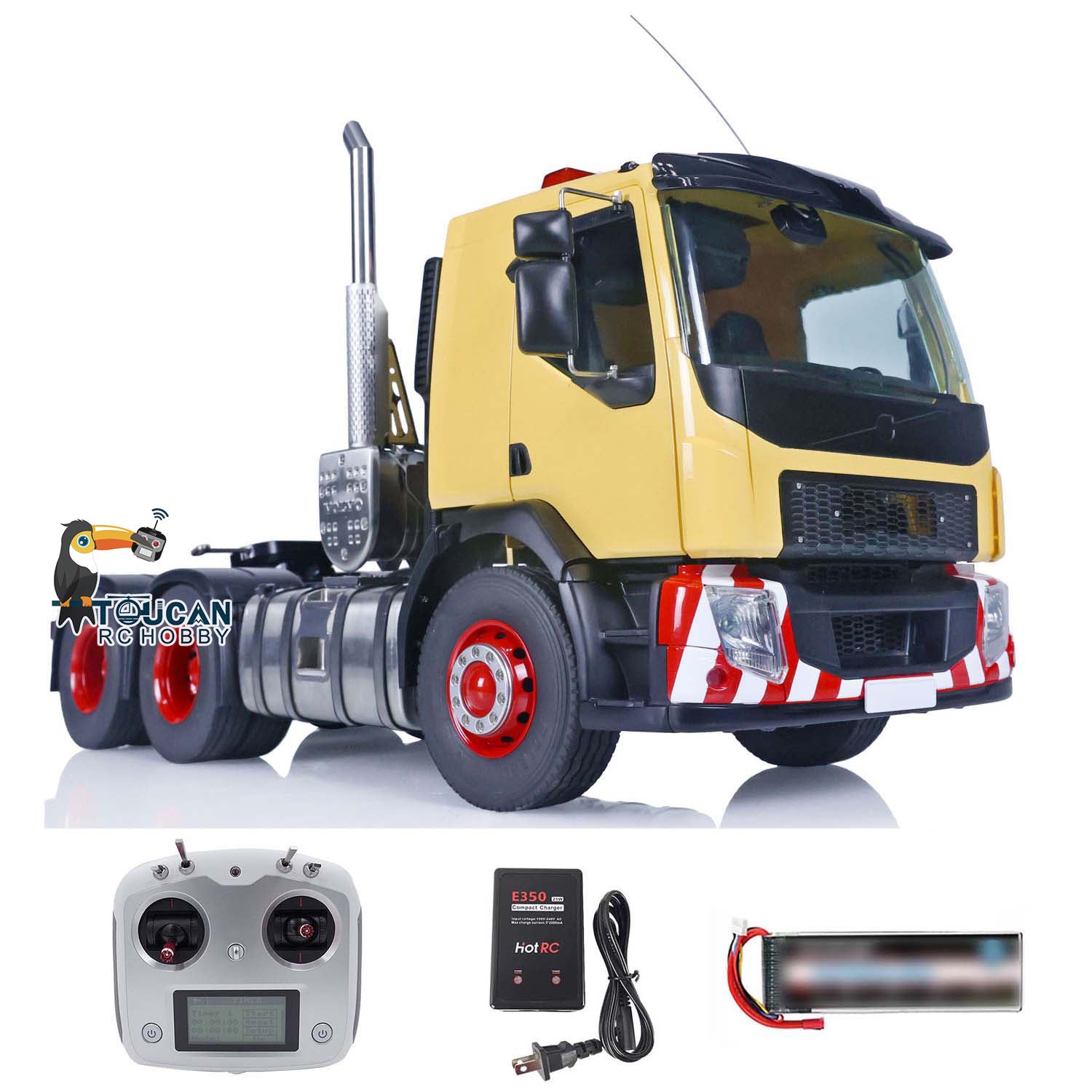 LESU 1/14 Scale 6x6 RC Tractor Truck - 3 Axles Remote Control Car Model, Painted & Assembled, DIY Off-Road Vehicle for Adults & Hobbyists - Perfect for Crawling, Trail Adventures & RC Enthusiast Collections