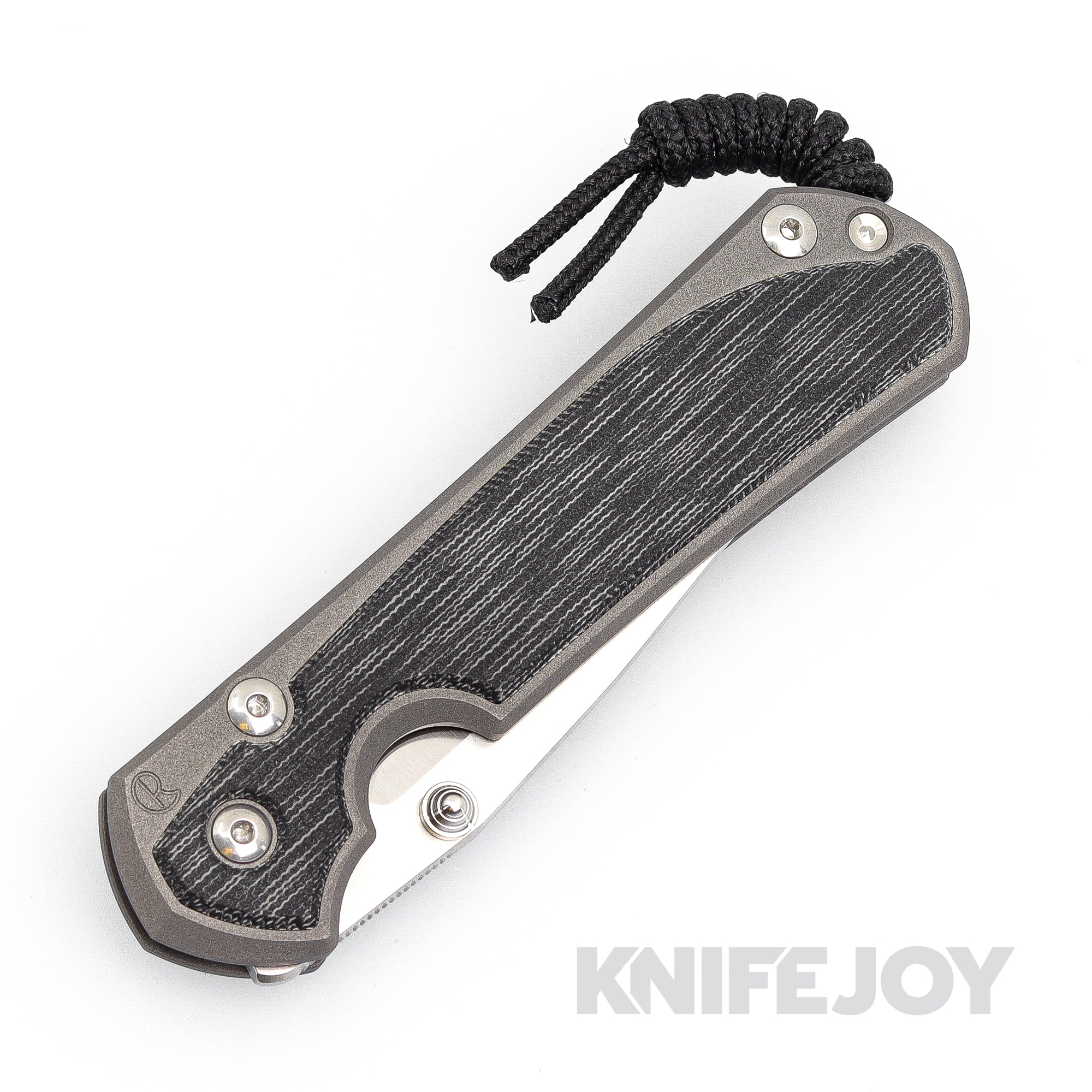Chris Reeve Knives Large Sebenza 31 Folding Knife - Black Canvas Micarta Inlays, Drop Point Polished Blade - EDC, Camping, Hunting & Outdoor Survival Tool