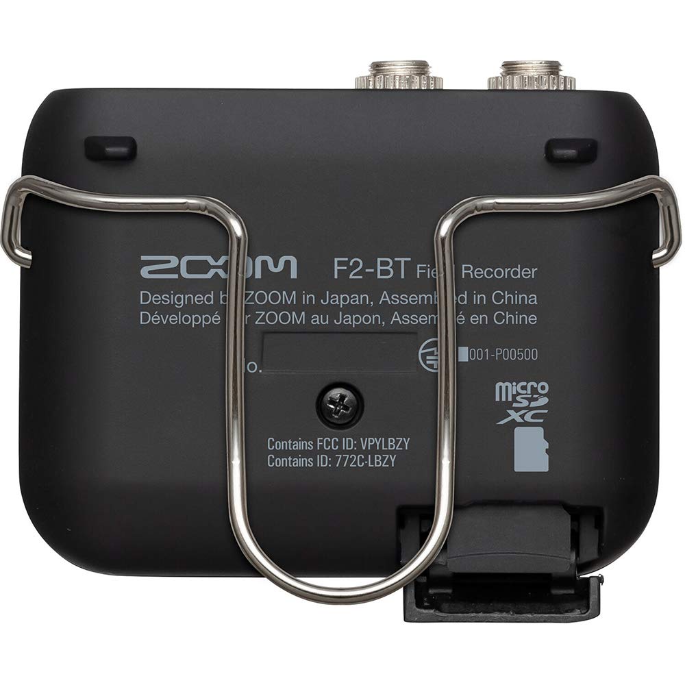 Zoom F2-BT Ultracompact Bluetooth Field Recorder with Lavalier Mic - 32GB Memory Card & Windbuster Included - Perfect for Podcasting, Interviews, and On-the-Go Recording