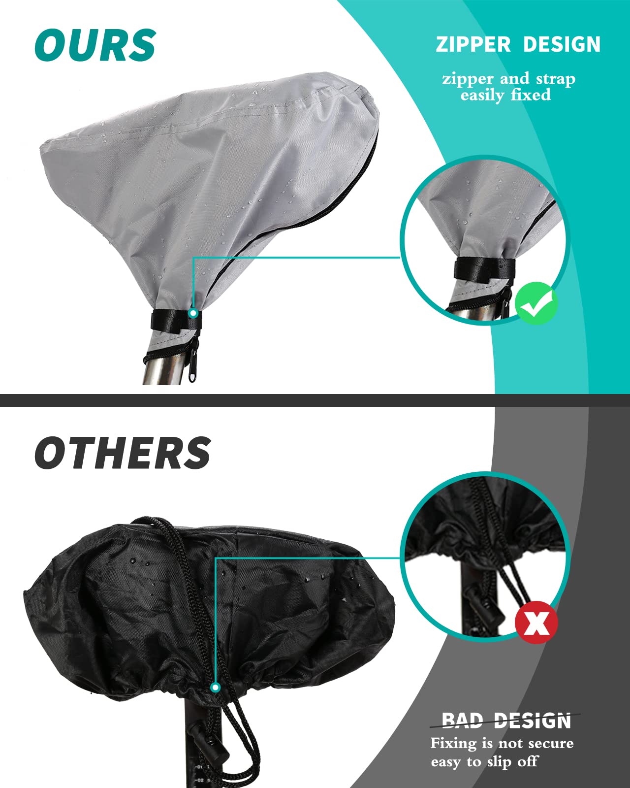 Premium Waterproof Bike Seat Cover - UV Protection, Dustproof & Durable Unisex Bicycle Seat Cushion for Gym, Mountain & Road Bikes with Secure Lock - Ideal for Outdoor Cycling, Commuting & Indoor Workouts