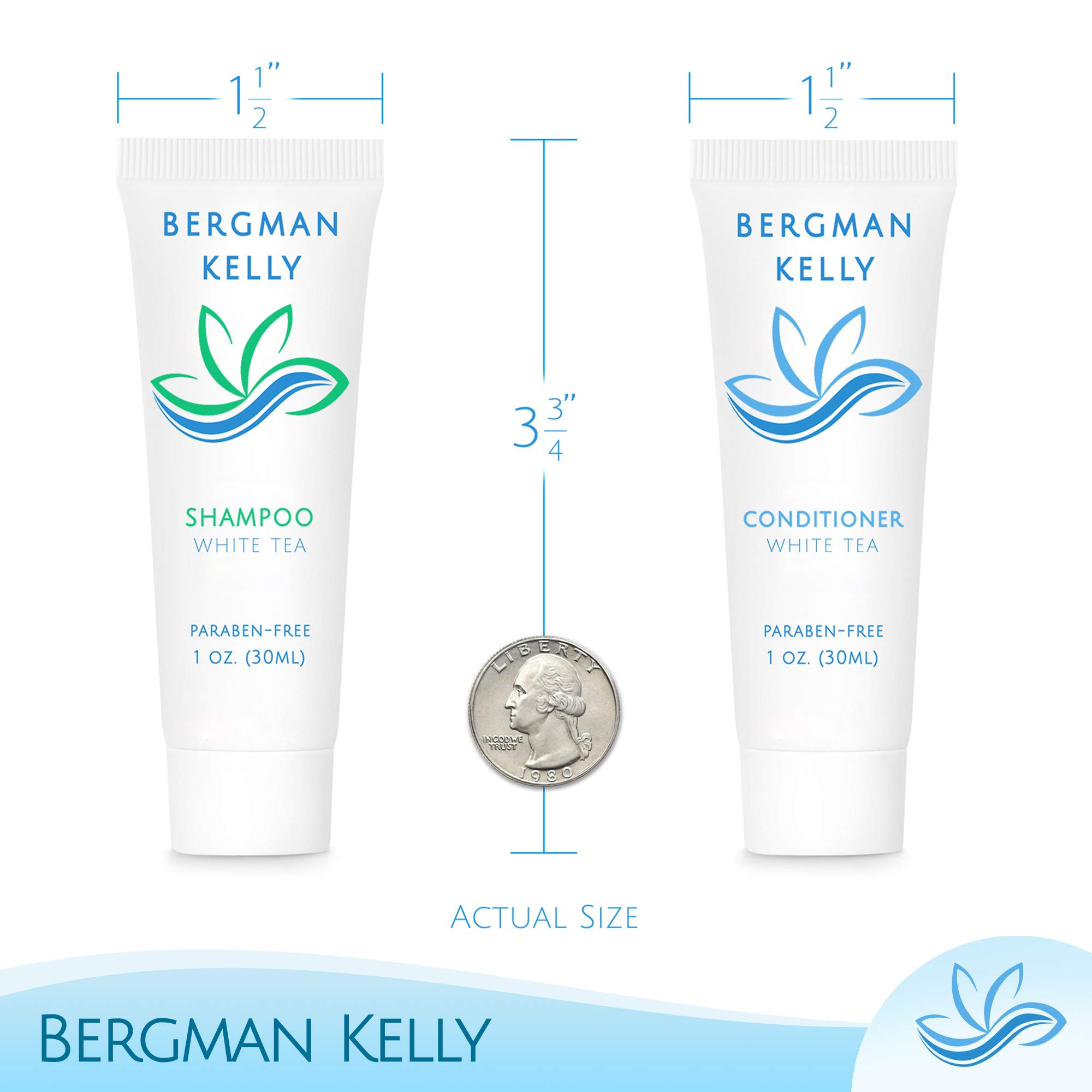 BERGMAN KELLY 3-Piece Soap Set - White Tea Scent for Hotels & Travel