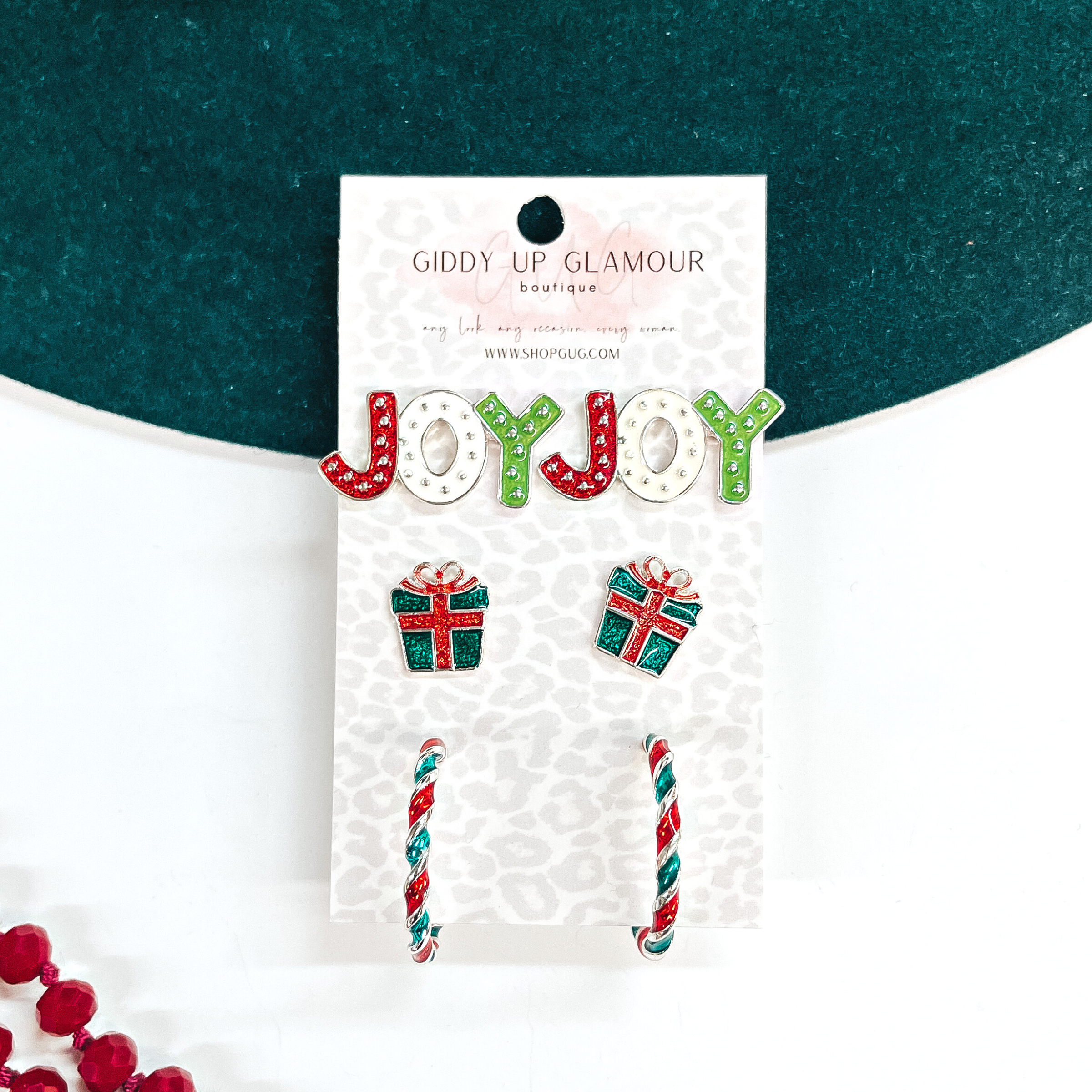 Christmas Joy Earring Set - Festive Holiday Dangle Earrings for Women, Elegant Xmas Party Jewelry Gift (Perfect for Christmas Parties, Office Celebrations & Holiday Gatherings)