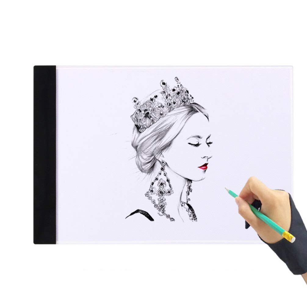 Exceart LED Light Drawing Pad for Kids - A4 Thin Copy Board with Bright LED Lamp, Desk ID Holder & Keychain - Digital Projector & Drawing Tablet for Whiteboard - Perfect for Art, Learning & Creative Play at Home or School