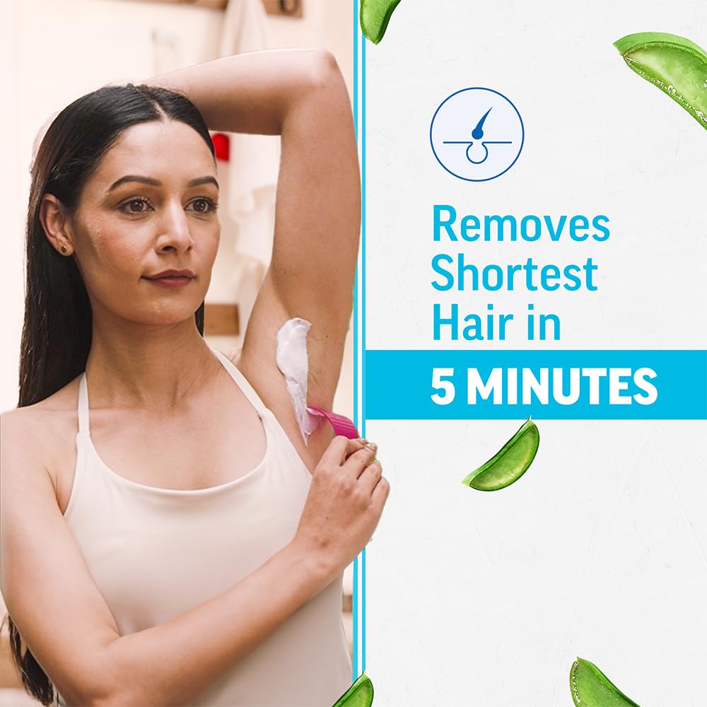Veet Pure Hair Removal Cream for Women - Sensitive Skin Formula, 100g | Painless & Gentle Depilatory for Legs, Underarms, Bikini Line & Arms | At-Home Smooth Skin Solution for Summer, Beach & Daily Care