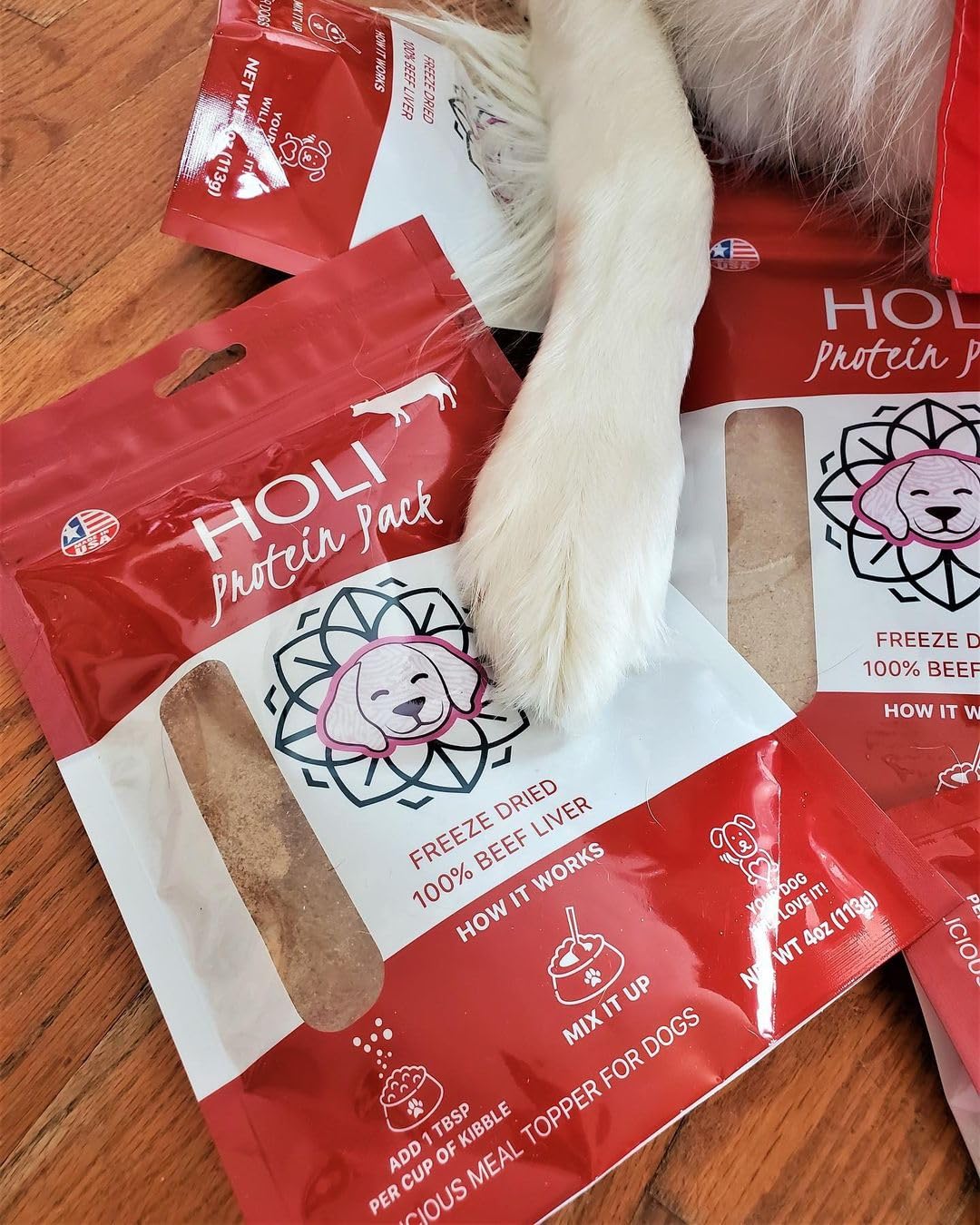 Premium Freeze-Dried Beef Liver Dog Food Topper - Single Ingredient Human-Grade Protein Boost for Picky Eaters - Grain Free, All Natural Dog Treats (4oz) - Perfect for Training Rewards & Meal Enhancers