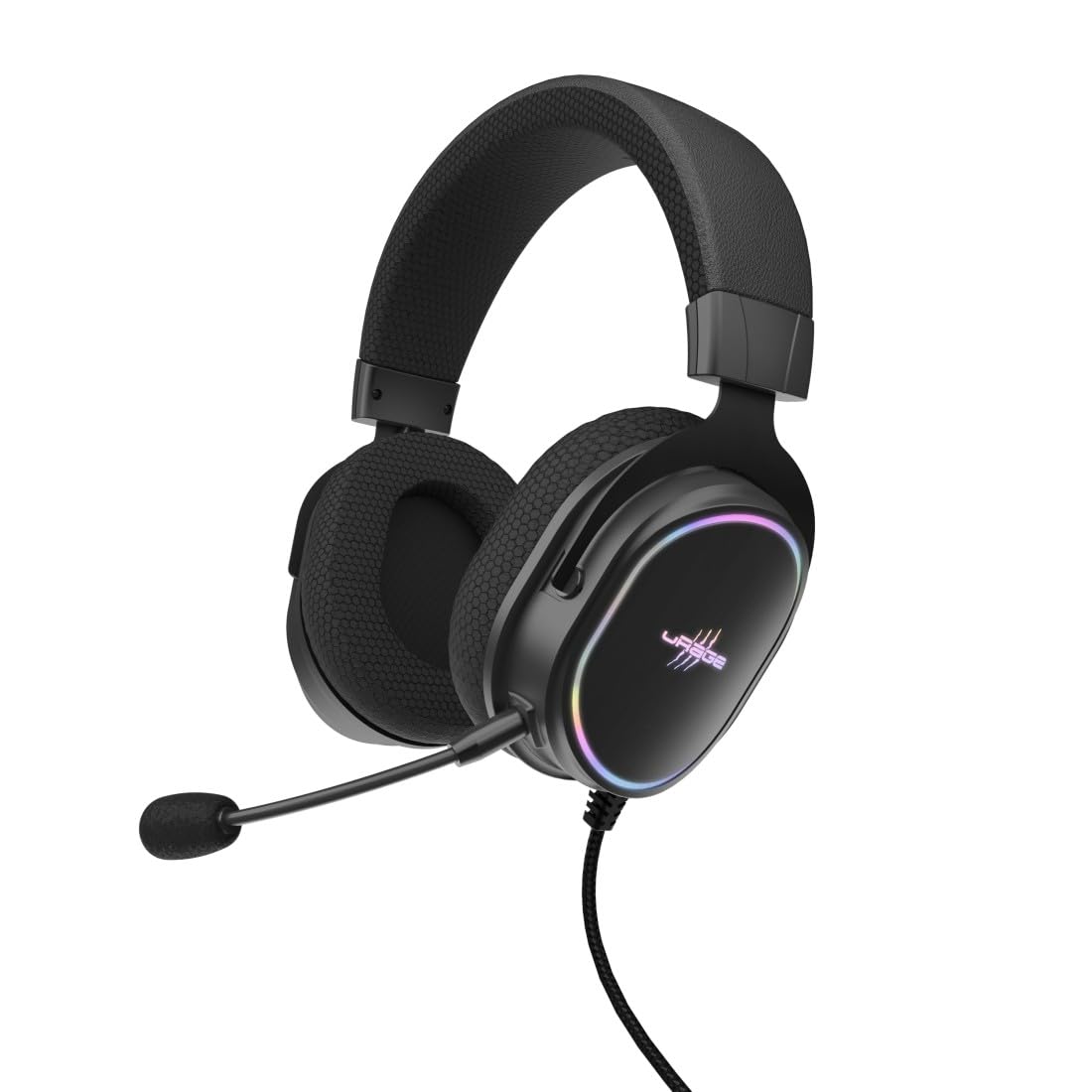 uRage Gaming Headset SoundZ 800.7.1 V2 - Wired 7.1 Virtual Surround Sound Headphones for PS5, PC, Xbox - Multi-Platform Gaming Headset with 2m USB Cable (Black) - Perfect for Competitive Gaming & Immersive Audio Experience