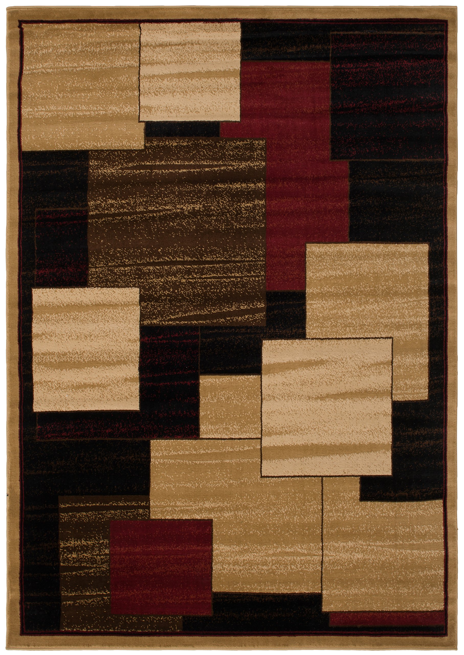 Mayberry Rugs CITY City Panes Contemporary Area Rug 8x10 Feet, Modern Multicolor Geometric Design - Perfect for Living Room, Bedroom or Office Decor