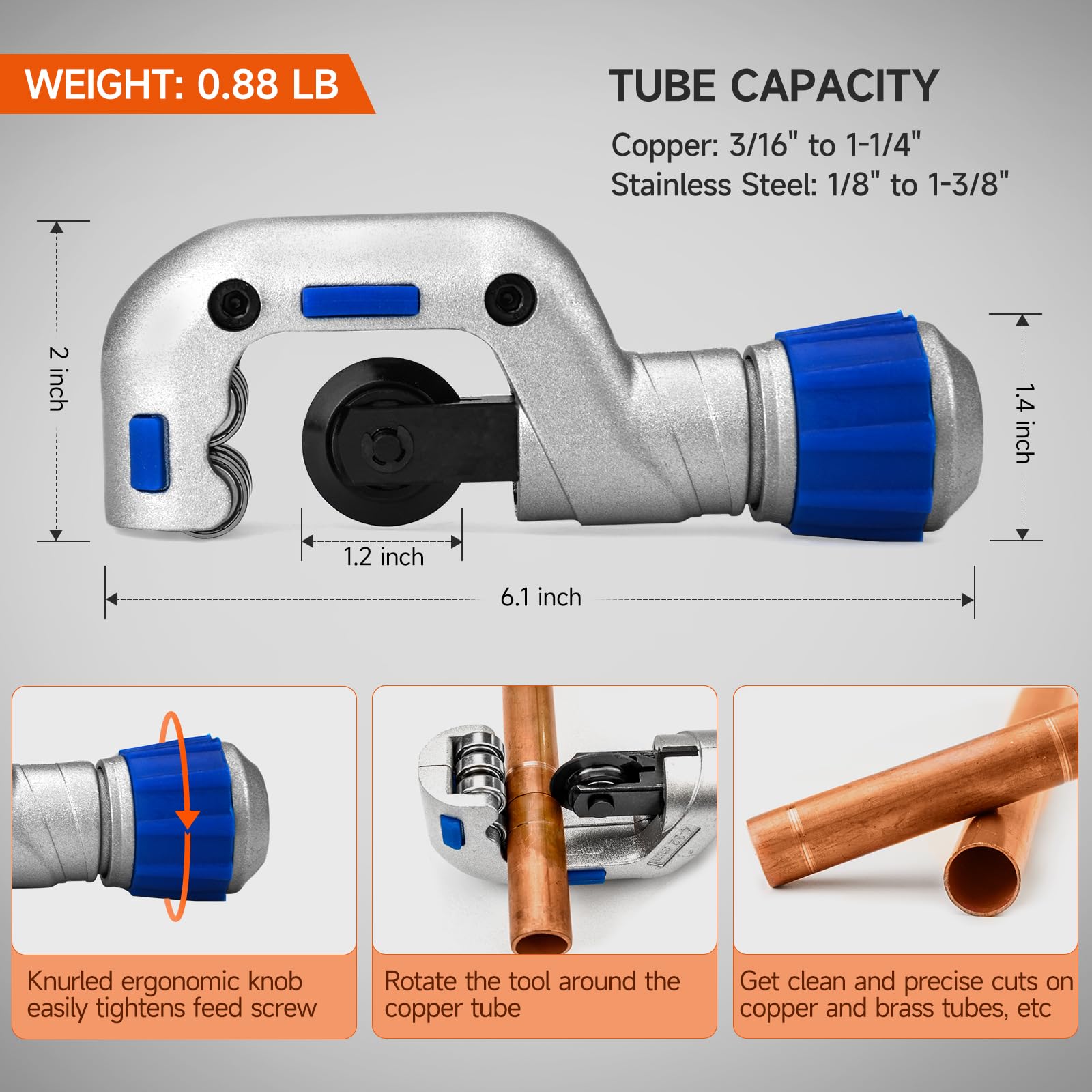 iCrimp Professional Copper Pipe Pressing Tool Kit with Cutter & Deburring Tool for ProPress Fittings - Perfect for Plumbing, HVAC & Water Supply Installations