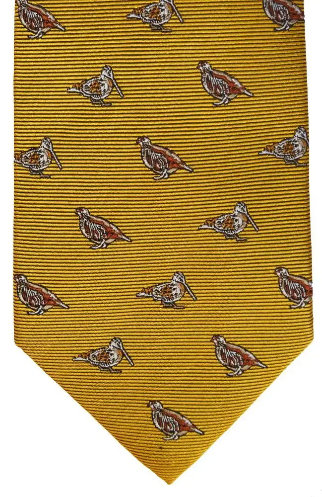 LA Smith Country & Hobby Snipe & Grouse Silk Neckties for Men - Elegant Formal Wear for Business, Weddings & Special Occasions