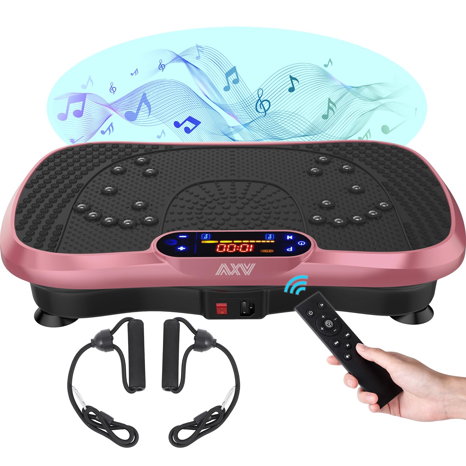 AXV Vibration Plate Exercise Machine - Full Body Workout Platform for Lymphatic Drainage & Weight Loss | Home Gym Equipment for Women & Men | Ideal for Fat Burning, Toning & Post-Workout Recovery