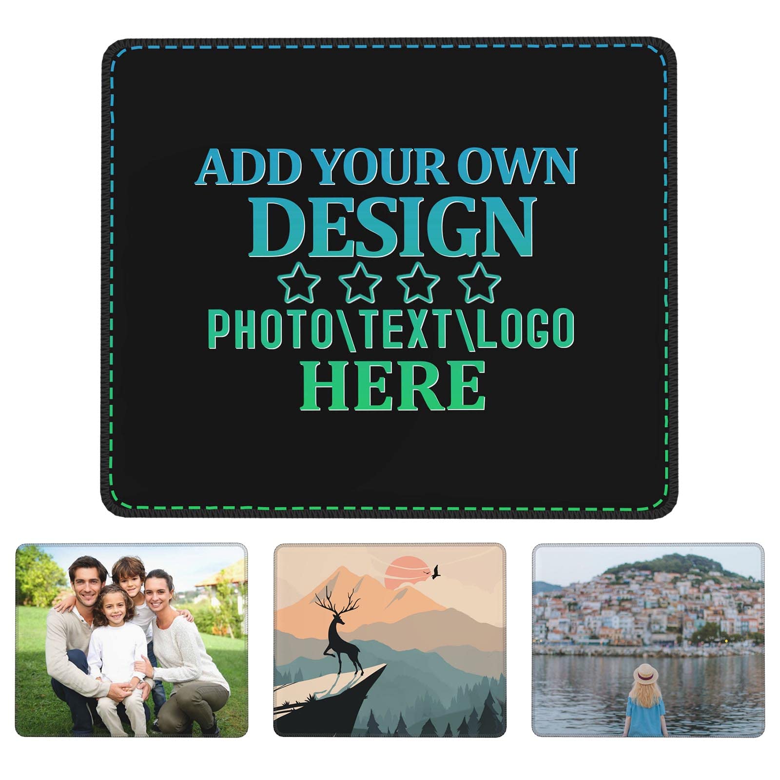 Custom Photo Mouse Pad - Personalized Text & Logo Gaming Mousepad, Non-Slip Round Rubber Base for Office, Home & Dorm (7×9 in) - Perfect for Workstations, Gaming Setups & Home Desks