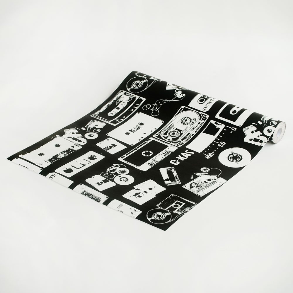 Self-Adhesive Wallpaper Roll for Home Decor - Musical Instruments Pattern, Easy Peel & Stick Removable Wallpaper for Bedroom, Living Room, Nursery, Dorm Room