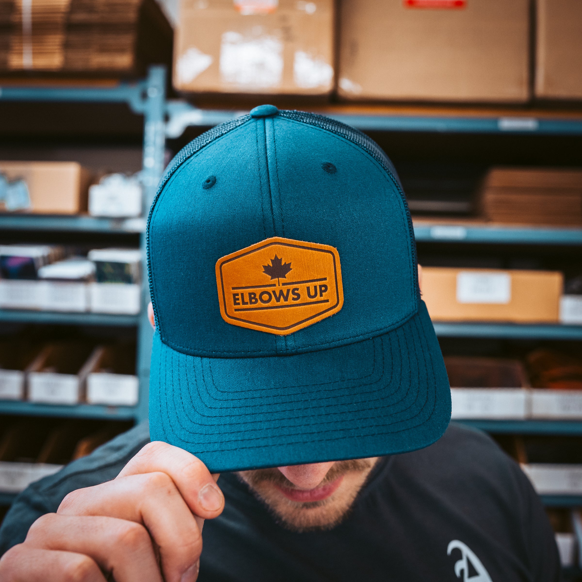 Elbows Up Trucker Hat - Adjustable Snapback Cap for Men & Women - Perfect for Outdoor Activities, Sports, and Casual Wear