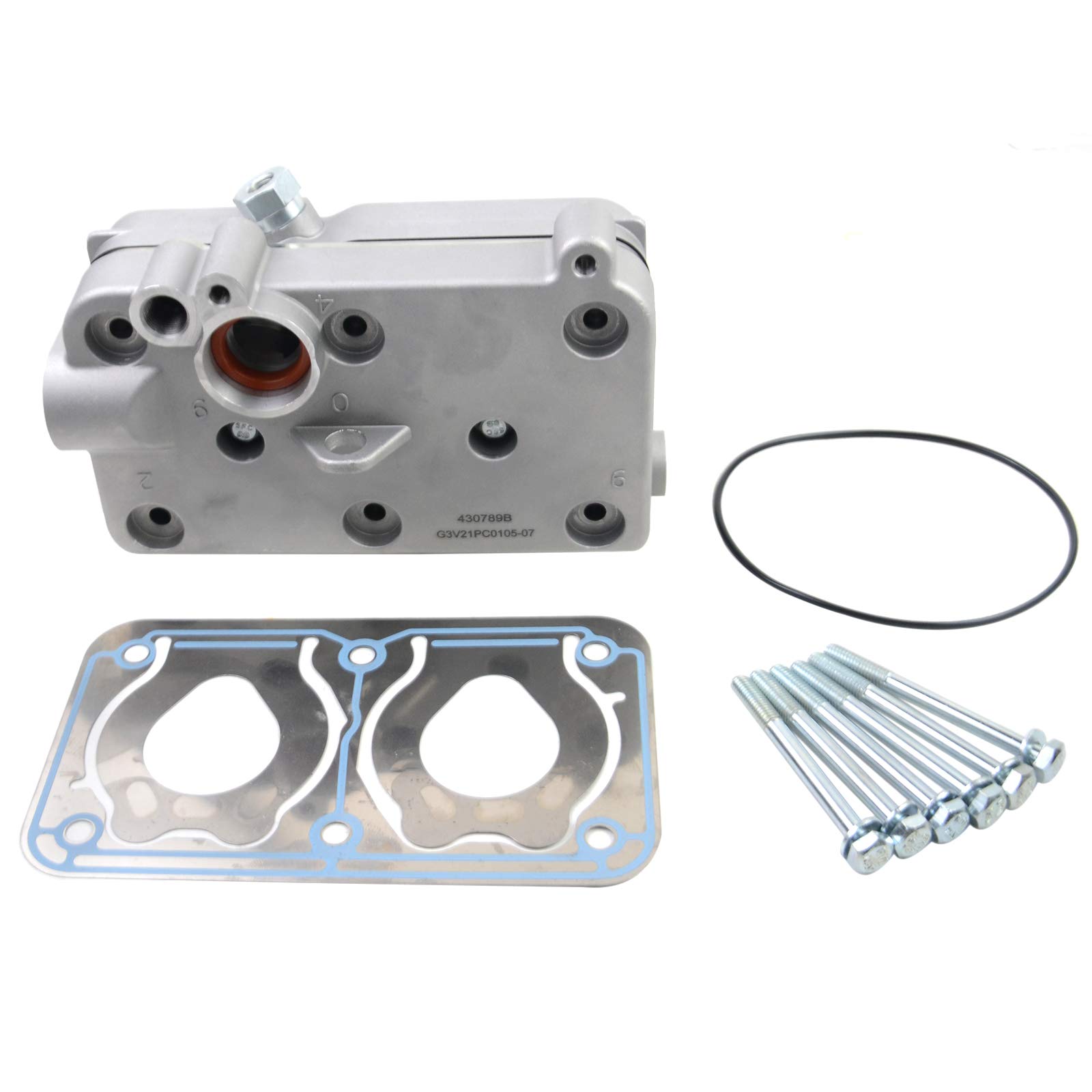 Volvo Air Compressor Cylinder Head Replacement Part #4127049322 - Compatible with Models 20569224, 20569226, 20701803, 24425003 - Perfect for Heavy-Duty Truck & Industrial Air Systems