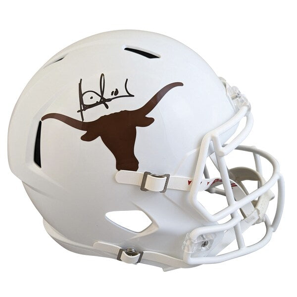 Vince Young Texas Longhorns Autographed Riddell Speed Mini Football Helmet - Authentic Collectible for Longhorns Fans, Sports Memorabilia Display & Gift for Football Enthusiasts