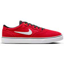 Nike SB Chron 2 Skateboarding Shoes - Men's University Red/White Black Sneakers for Street Style & Skateboarding Performance