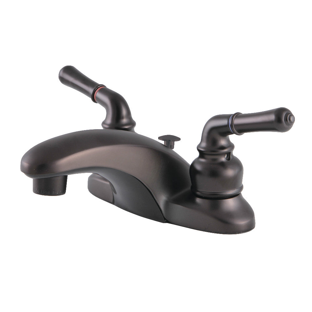 Kingston Brass KB625B 4-Inch Centerset Bathroom Faucet - Chrome Finish, Single Handle, Water-Saving Design for Bathroom Sink, Ideal for Modern Homes & Apartments