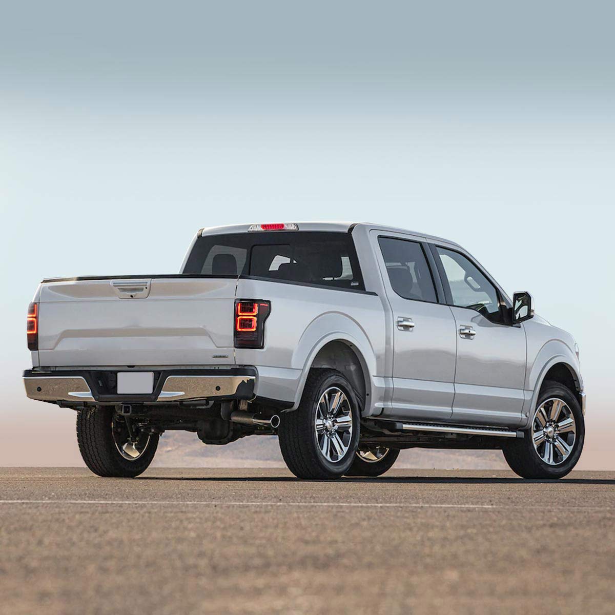 VLAND LED Tail Lights for Ford F150 & Raptor 2015-2019 | Red Turn Signal | Compatible with Halogen Models (Excludes XLT/Lariat & BLISS) | Clear Lens Design | Upgrade Your Pickup Truck's Style & Safety for Night Driving & Off-Road Adventures