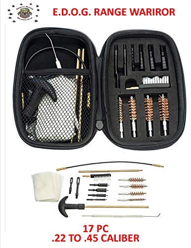 EDOG Range Warrior 27-Piece Gun Cleaning Kit - Compatible with Sig Sauer P229, Universal for .22 to .45 Caliber Pistols | Includes Schematic Mat & Tactical Accessories | Perfect for Range Maintenance & Firearm Care