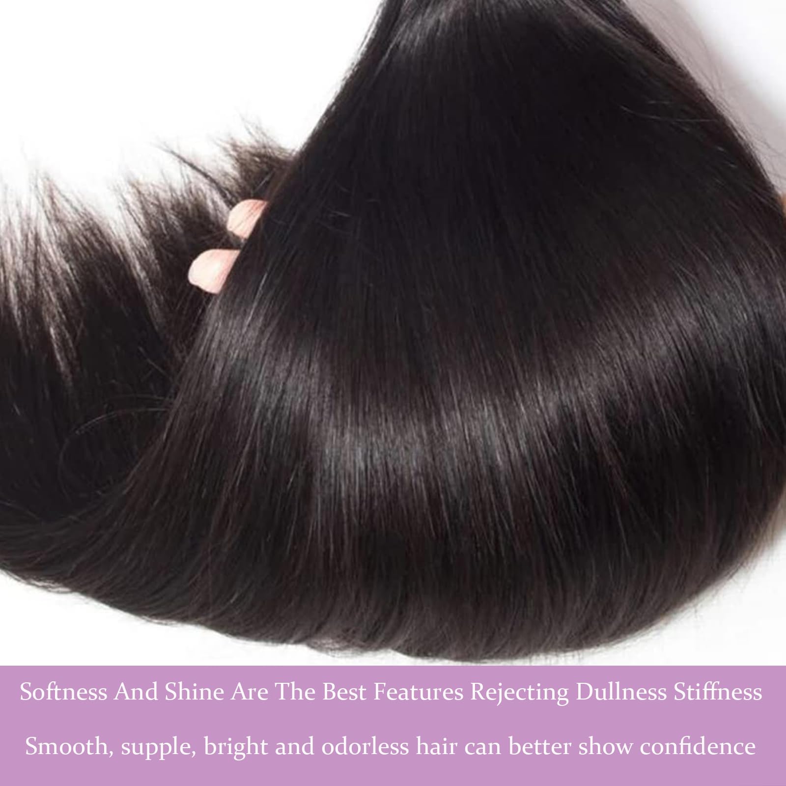 12A Grade 100% Virgin Brazilian Straight Human Hair Bundles - 3 Bundles (22, 24, 26 Inch) - Raw Unprocessed Natural Black Hair Extensions for Quick Weave, Sew-in, and Clip-in Hairstyles - Perfect for Daily Wear, Special Occasions, and Salon Styling
