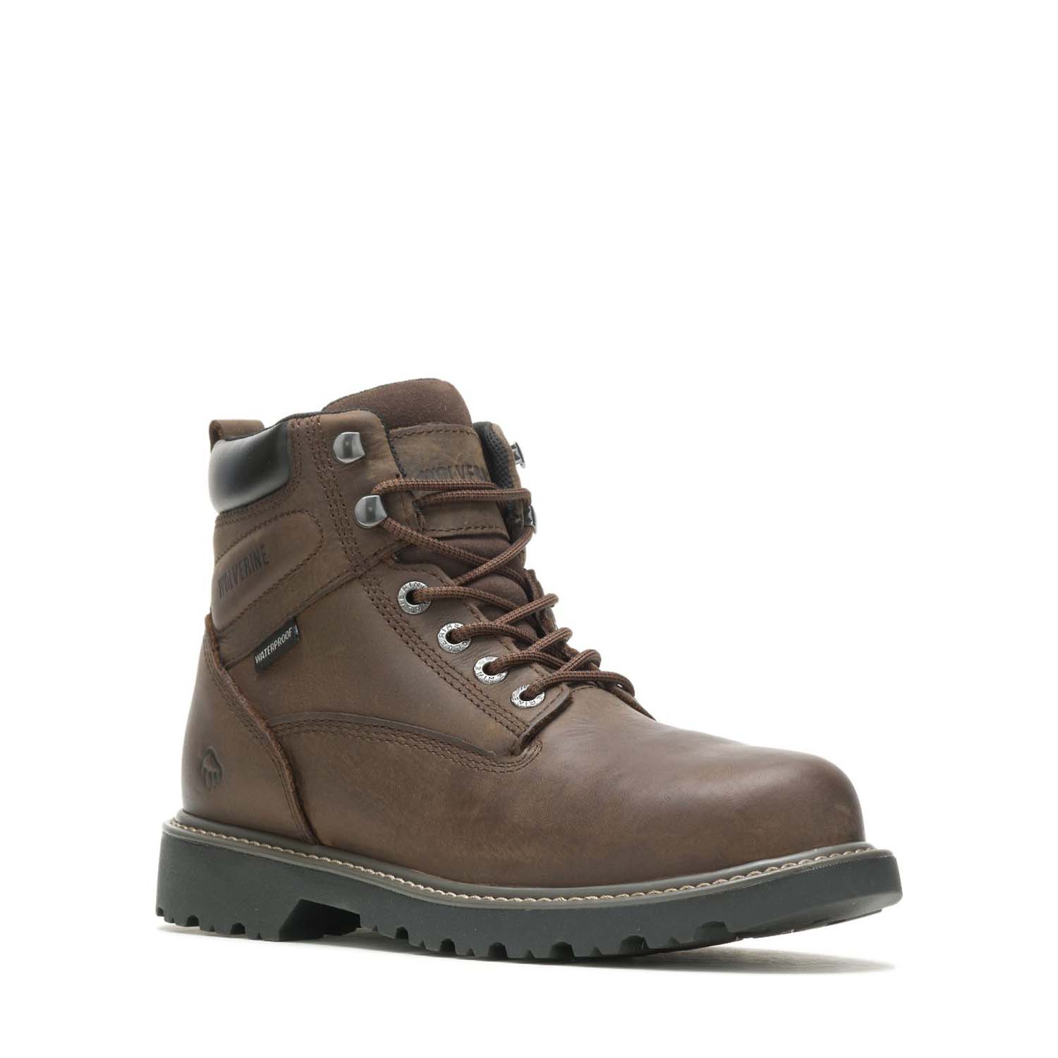 Floorhand Waterproof 6-Inch Steel Toe Work Boots for Men - Slip Resistant Safety Shoes for Construction, Warehouse & Outdoor Work