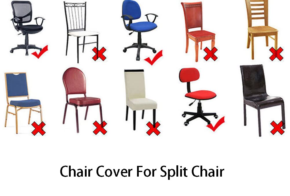 LINGXIYA Solid Color Stretch Chair Cover - Washable Office Chair Slipcover for Swivel, Gaming & Computer Chairs | Home & Office Furniture Protection