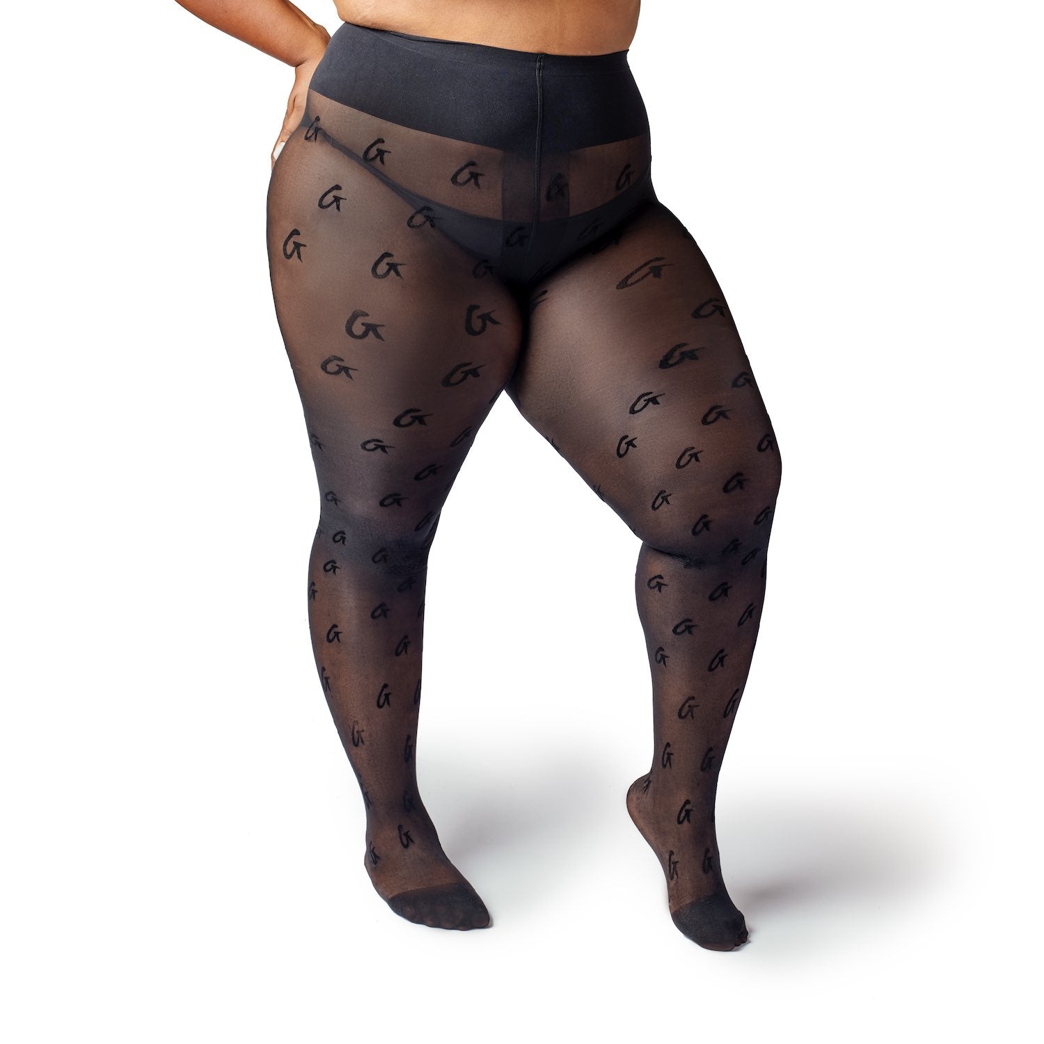 Sheer Logo Stockings - Elegant & Comfortable Women's Fashion Tights for Everyday Wear, Office, Parties & Special Occasions