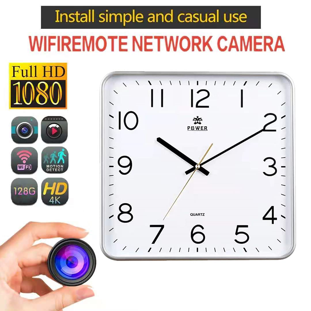4K HD Hidden Camera Clock with Motion Detection & Wireless App Access - Smart Spy Surveillance, Nanny Cam, Wall Clock Camera for Home Security & Office Monitoring