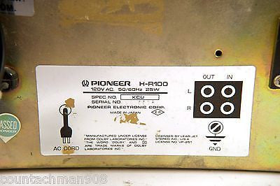 Vintage Pioneer HR-100 8-Track Tape Player with Dolby Stereo - Perfect for Retro Music Lovers & Classic Car Audio Systems