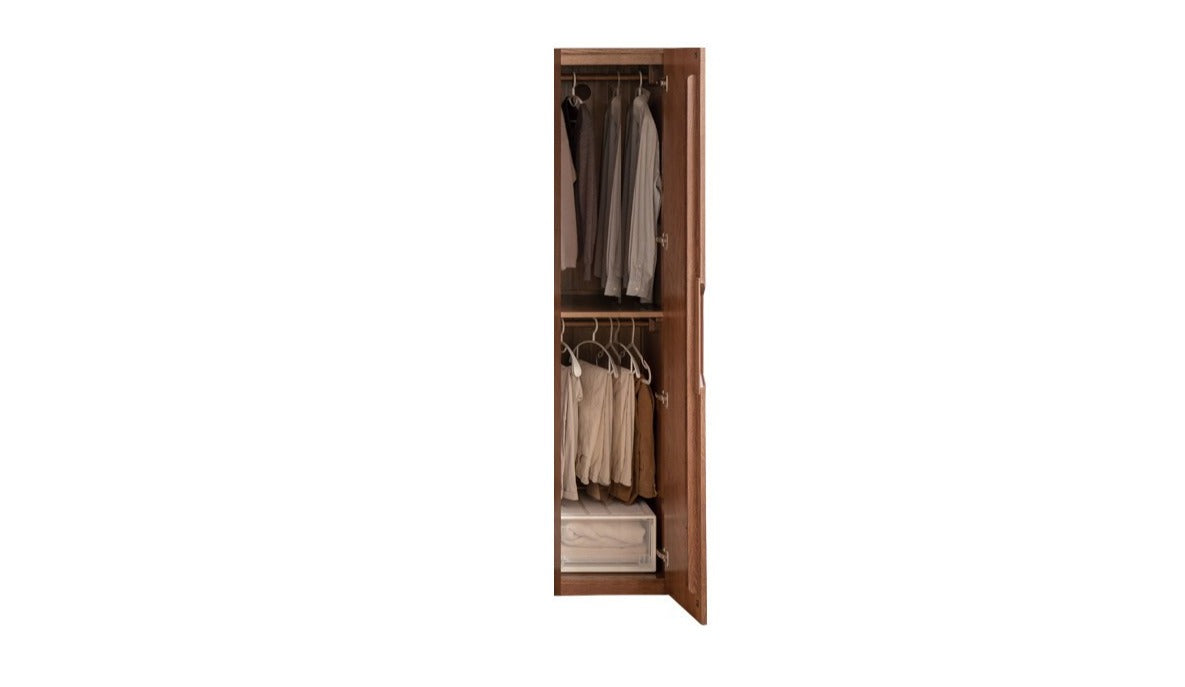 Solid Oak Wood Modern Wardrobe - Stylish & Durable Closet for Bedroom, Walk-In Closet, or Guest Room Storage