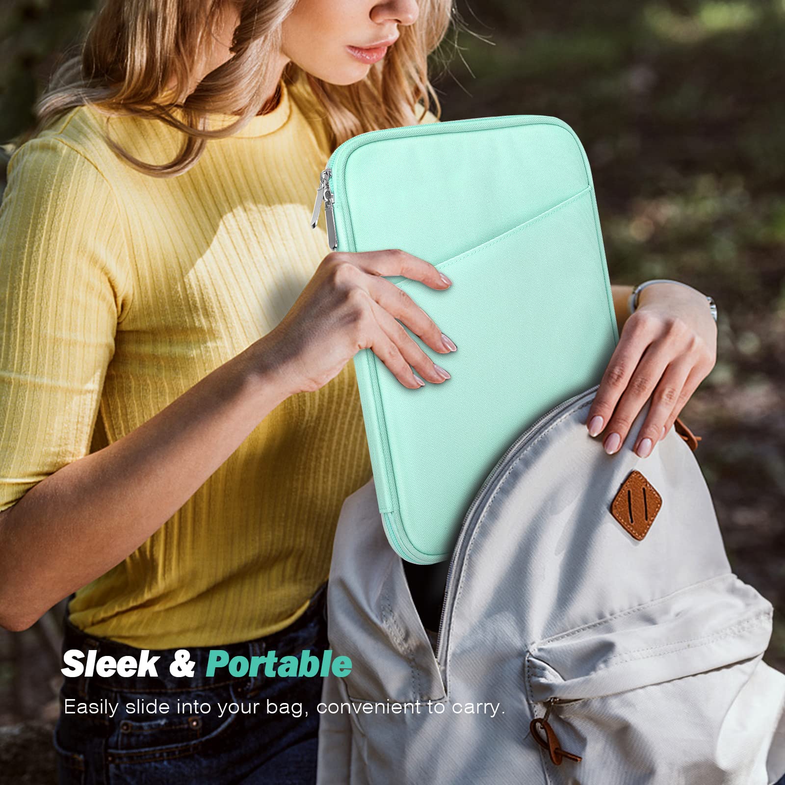 MoKo 11 Inch Tablet Sleeve Case - Protective Carrying Bag with Pocket for iPad Air/Pro 11 (2024), iPad Air 5/4 (10.9
