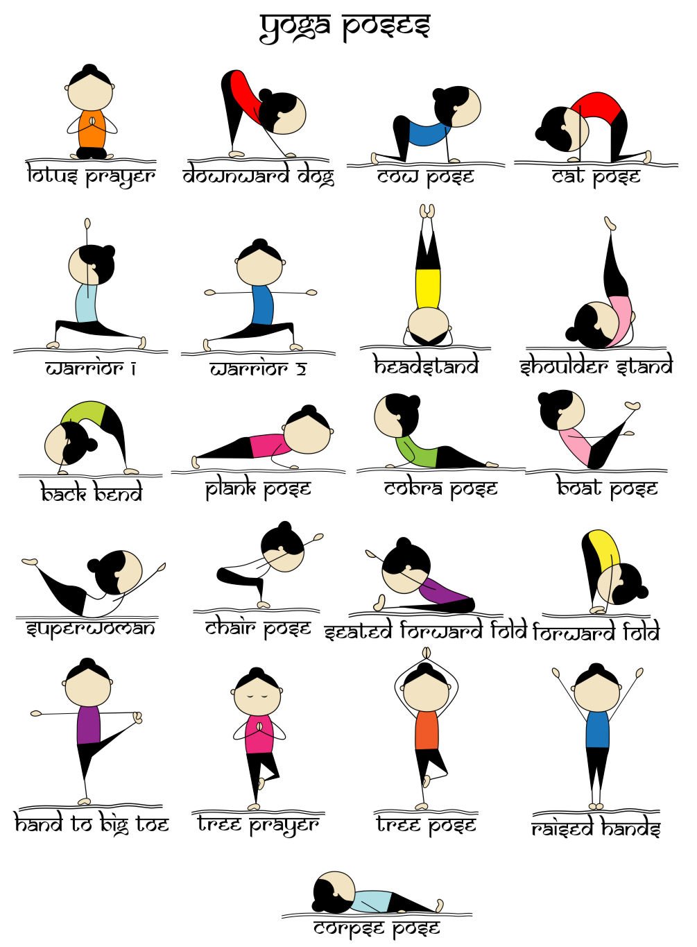 Personalized Yoga Poses 20oz Double Wall Insulated Stainless Steel Tumbler with Lid and Straw - Perfect for Yoga Class, Gym, Workout & Outdoor Activities