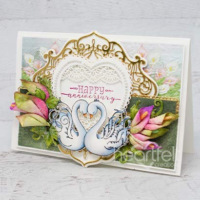 Heartfelt Creations Dies & Stamps - Feathery Swan HCD17276+HCPC3898 for Card Making