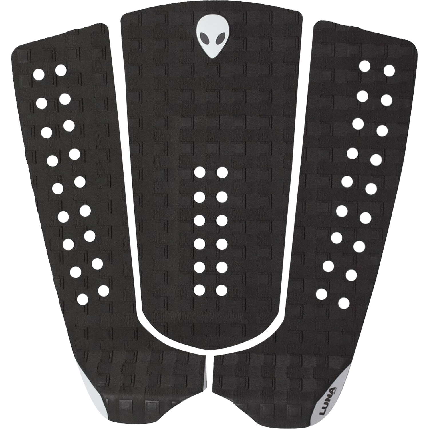 3-Piece Tail Pad Square Groove Charcoal Grey - Non-Slip Surfboard Traction for Enhanced Grip & Control - Perfect for Surfing, Skateboarding & Water Sports