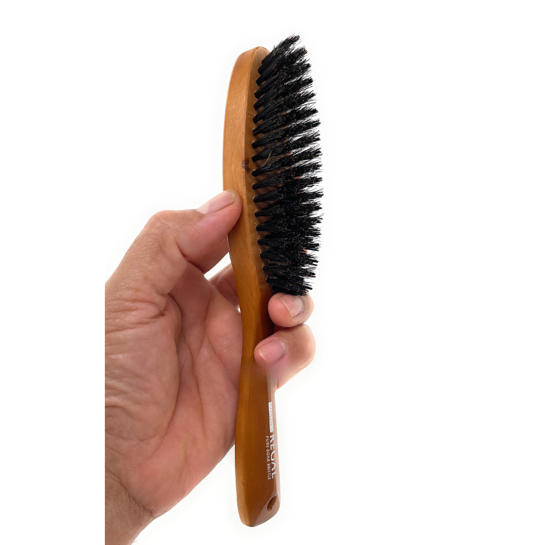 Phillips Brush Regal 8.5 Inch Pure Boar Bristle Hairbrush - 5 Rows for Smoothing & Shine | Perfect for Thick Hair & Styling at Home/Salon