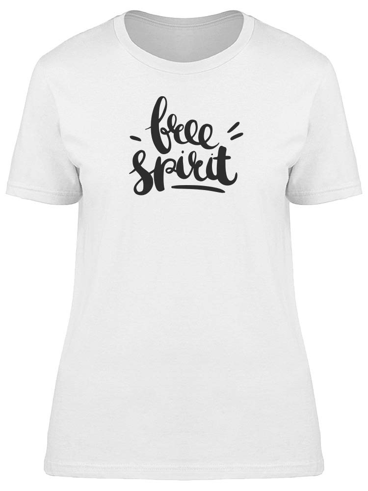 Free Spirit Curly Font T-Shirt for Women - Trendy Graphic Tee for Casual Outfits & Boho Style