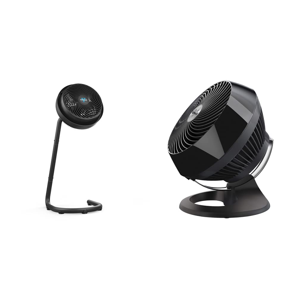 Vornado 660 Large Whole Room Air Circulator Fan - 4 Speed Settings, 90° Tilt, Powerful Airflow for Home & Office | 783 Adjustable Height Air Circulator Fan | Black | Perfect for Bedroom, Living Room & Workspace Cooling