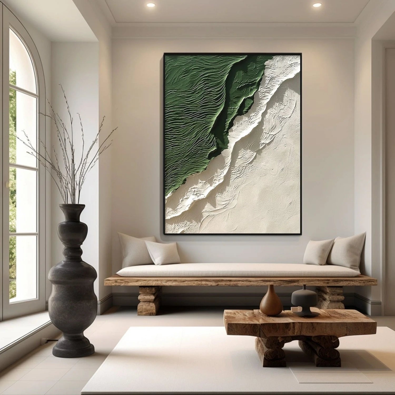 Blue & Green Abstract Wall Art Canvas Print #BG112 - Modern Home Decor for Living Room, Bedroom & Office