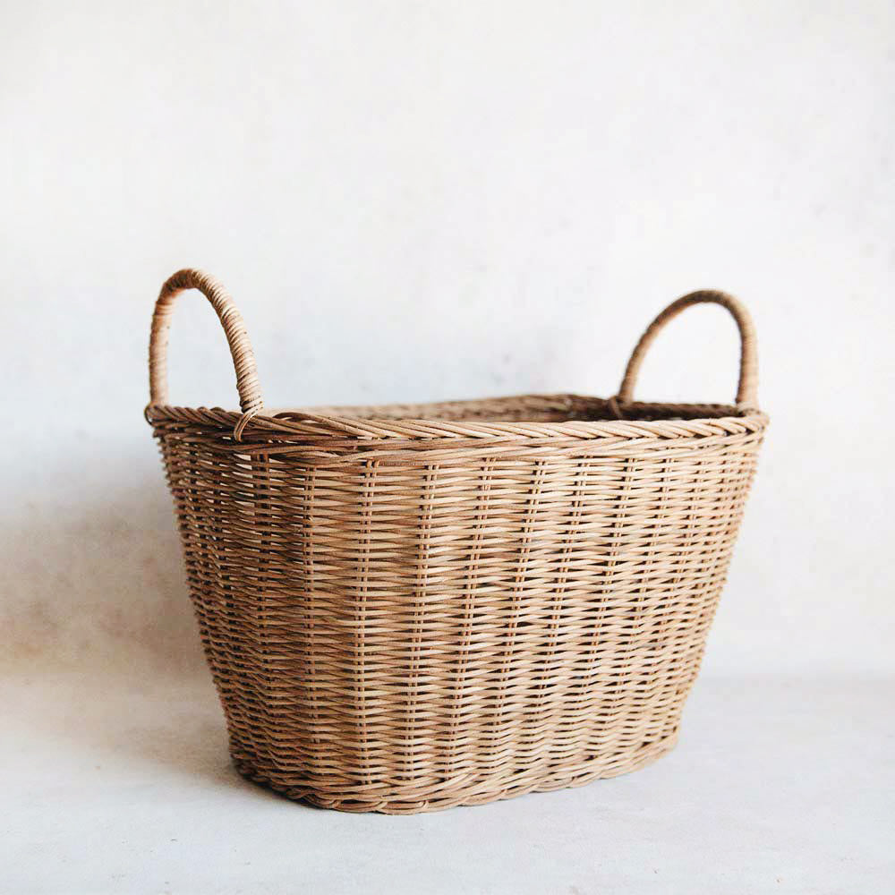 Handwoven Rattan Catchall Basket - Stylish Home Decor for Keys, Jewelry & Essentials | Perfect for Entryway, Bathroom & Bedroom Organization