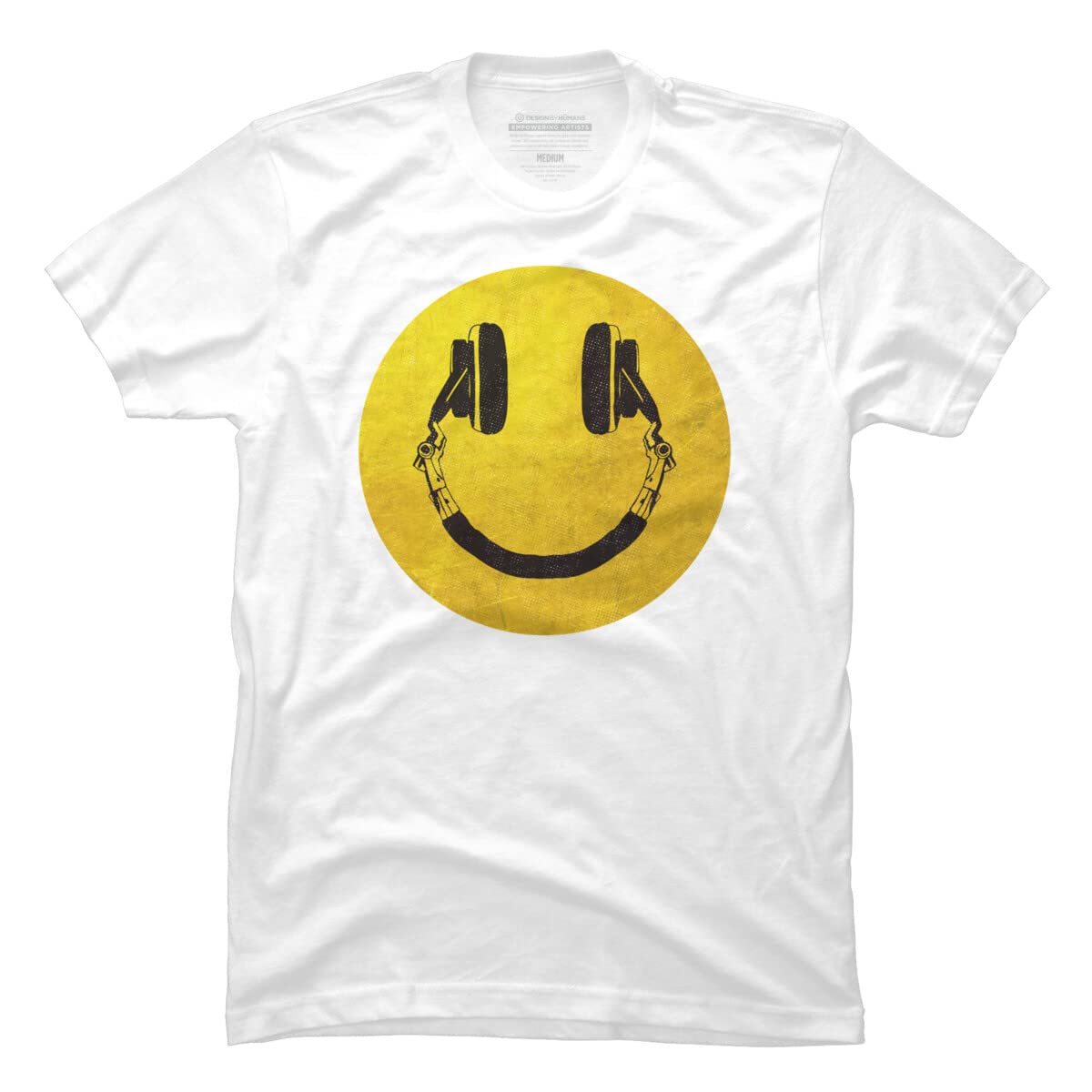 ArtTypeMachine Men's Music Smile Graphic T-Shirt - Soft Cotton Tee for Concerts, Gifts & Casual Wear