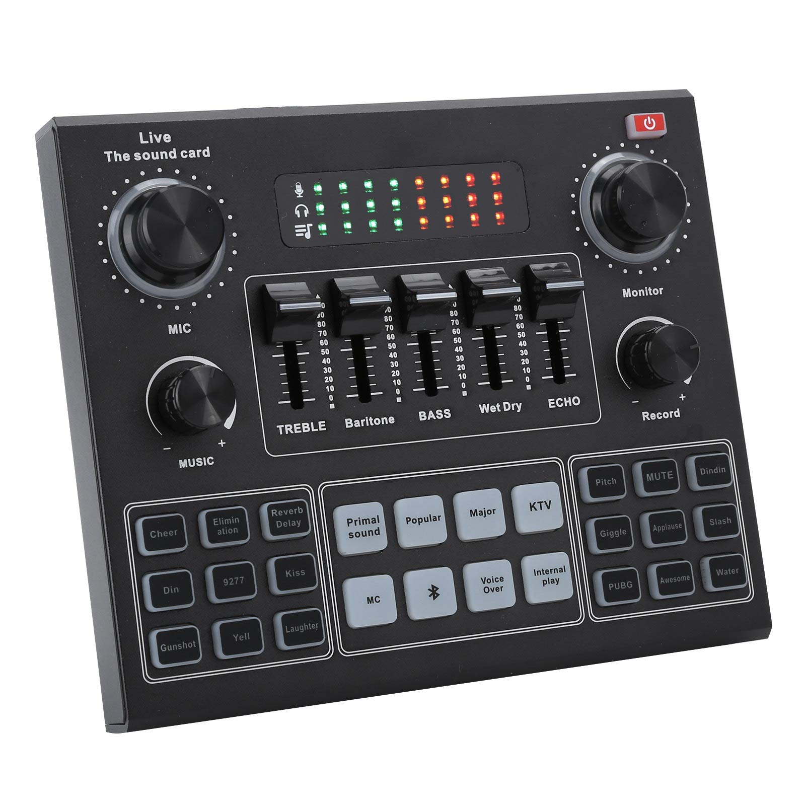 WNSC 16-Effect Sound Mixer with Noise Reduction - Professional Audio Board for PC, Smartphone, Live Streaming & Gaming - Perfect for Podcasts, YouTube, Twitch & Home Studio Recording