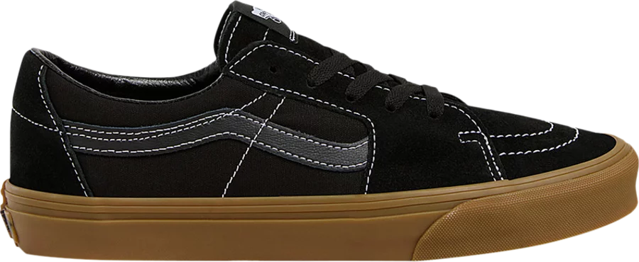 Vans SK8 Low Black Sneakers for Men - Classic Skate Shoes for Casual Wear, Street Style & Everyday Comfort