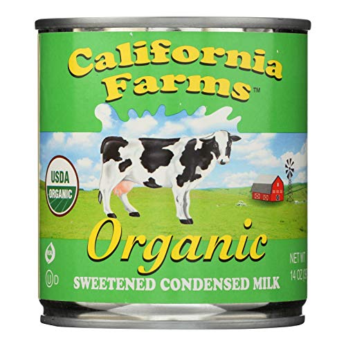 Organic Sweetened Condensed Milk by California Farms - 14 oz (Case of 24) - Perfect for Baking, Coffee Creamer & Dessert Recipes