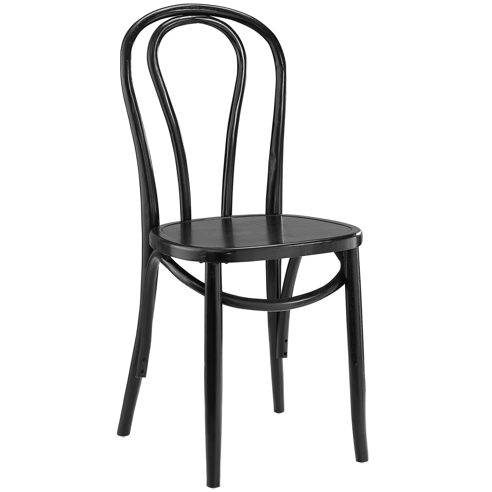 Modway Eon Natural Elm Wood Dining Chair - Black Fully Assembled Kitchen & Dining Room Furniture for Home, Restaurant & Office Use