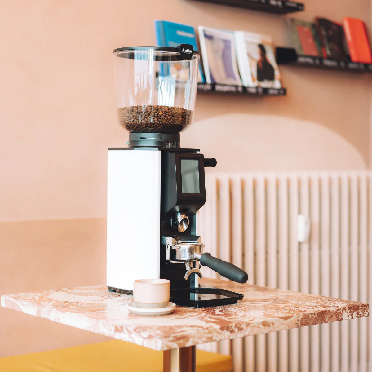 Anfim Alba Espresso Grinder - Premium Commercial Coffee Grinder for Home & Cafe Use | Perfect for Espresso, Latte & Cappuccino | Durable Stainless Steel Construction