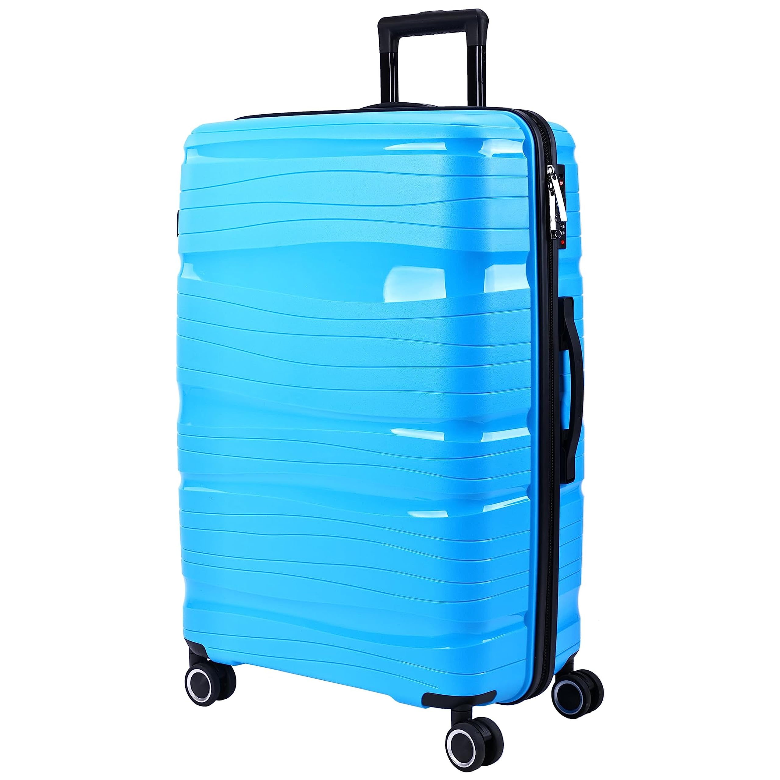 20/24/28-Inch Hard Shell Spinner Suitcase - Durable Hardside Luggage with 360° Wheels (Blue, 28-Inch) - Perfect for Air Travel, Business Trips & Vacation Packing
