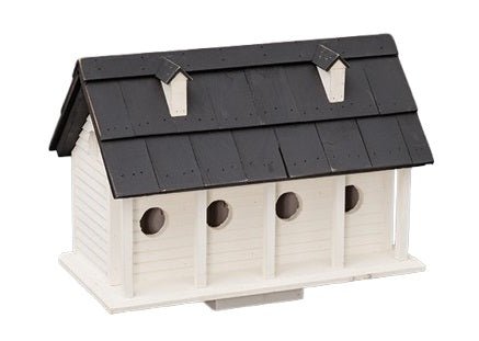 Martin Mansion Birdhouse - Handcrafted Rustic Reclaimed Wood Bird House for Outdoor Garden Decor | Made in USA | Attracts Bluebirds & Finches to Your Backyard
